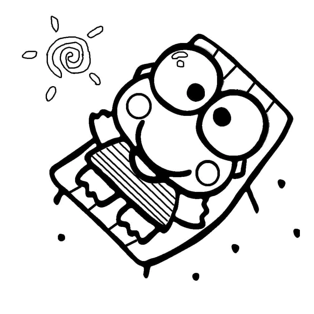 Desenho de Keroppi para colorir e imprimir grátis