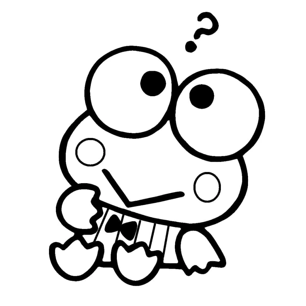 Desenho de Keroppi Curioso para colorir e imprimir grátis