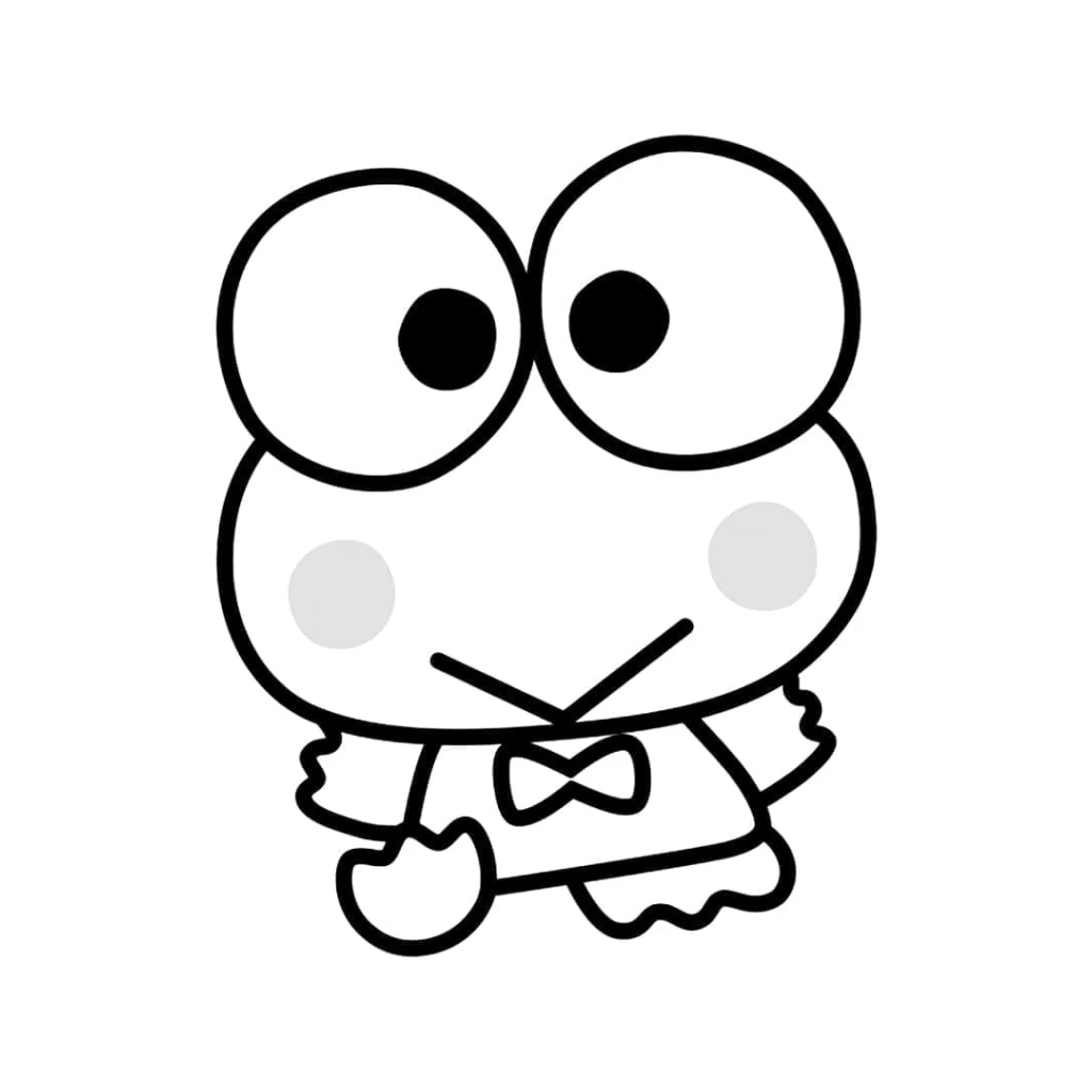 Desenho de Keroppi Muito Alegre para colorir e imprimir grátis