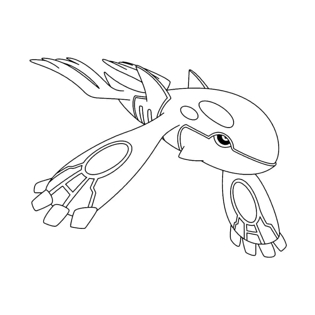 Desenho de Kyogre  Pokémon para colorir e imprimir grátis
