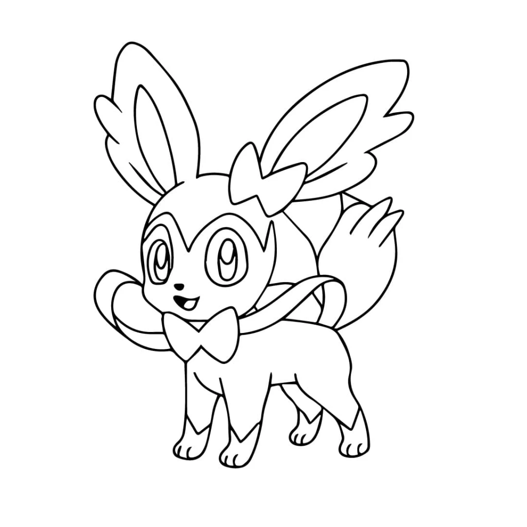 Desenho de Sylveon para colorir e imprimir grátis