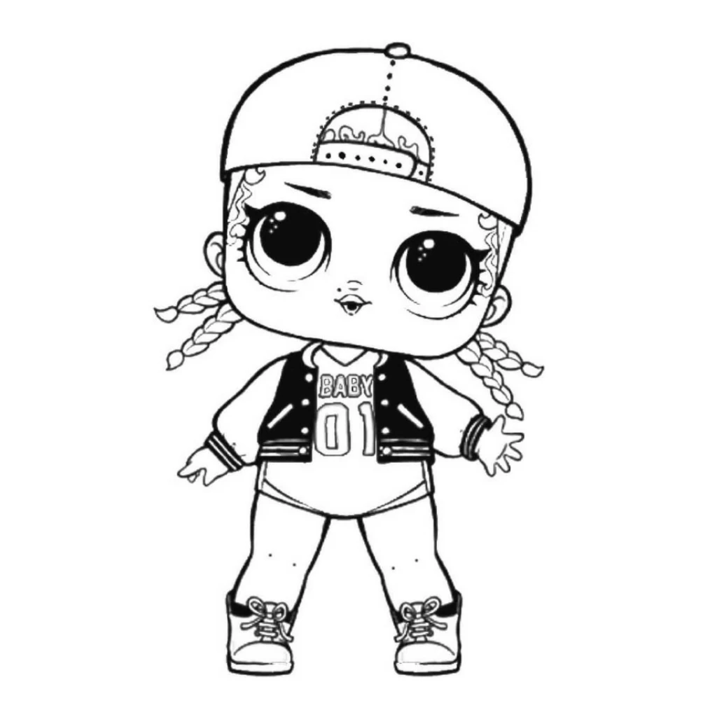 Desenho de Boneca Estilosa para colorir e imprimir grátis