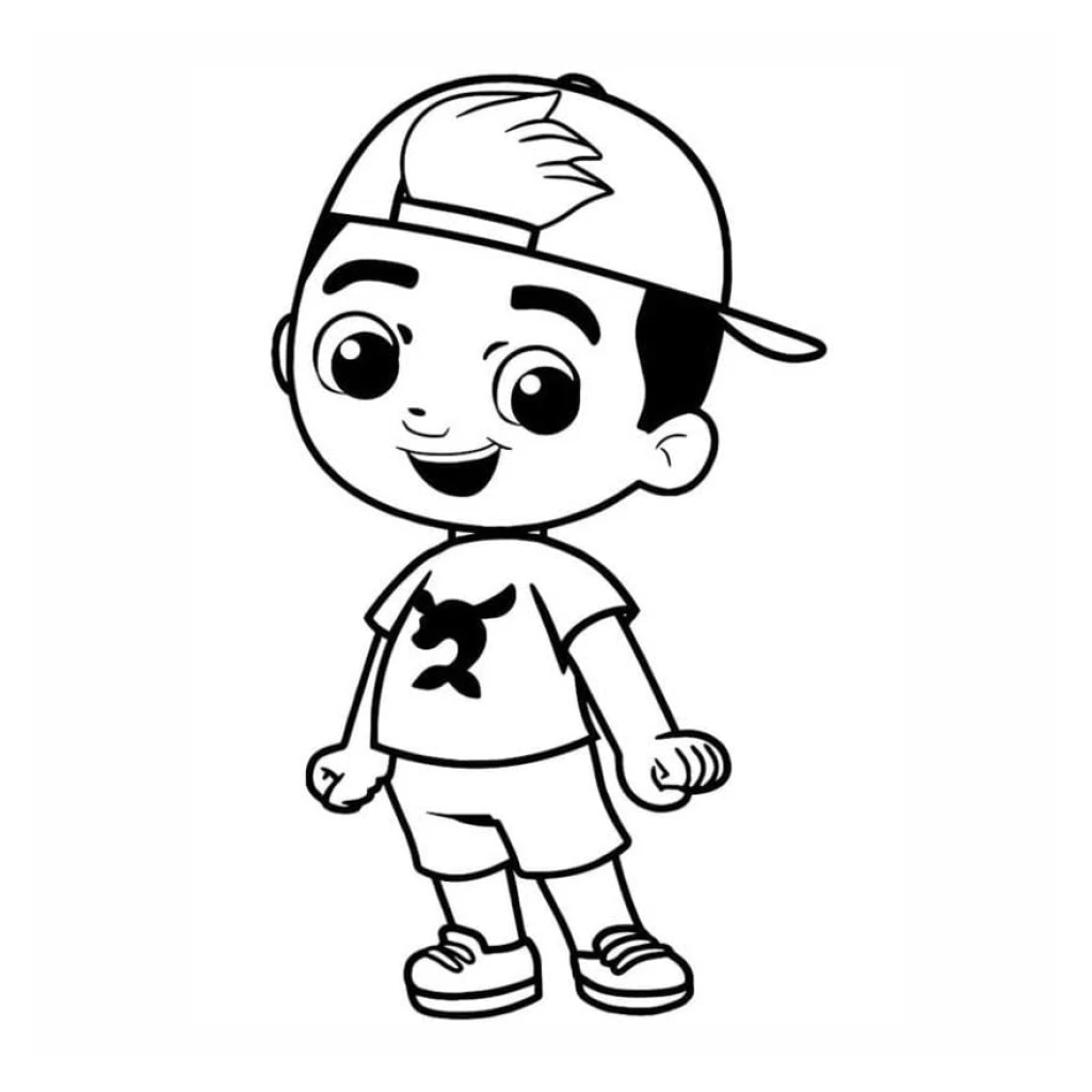 Desenho de Luccas Neto Feliz para colorir e imprimir grátis