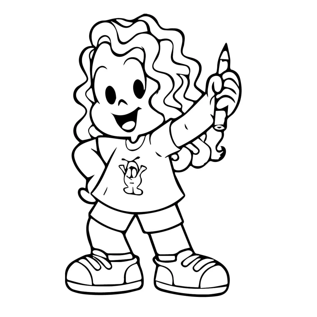 Desenho de Marina De Turma Da Mônica para colorir e imprimir grátis