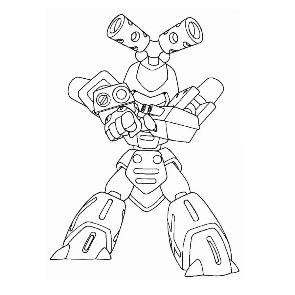 Desenho de Robô Guerreiro para colorir e imprimir grátis