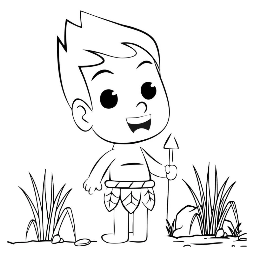 Desenho de Menino Folclore para colorir e imprimir grátis