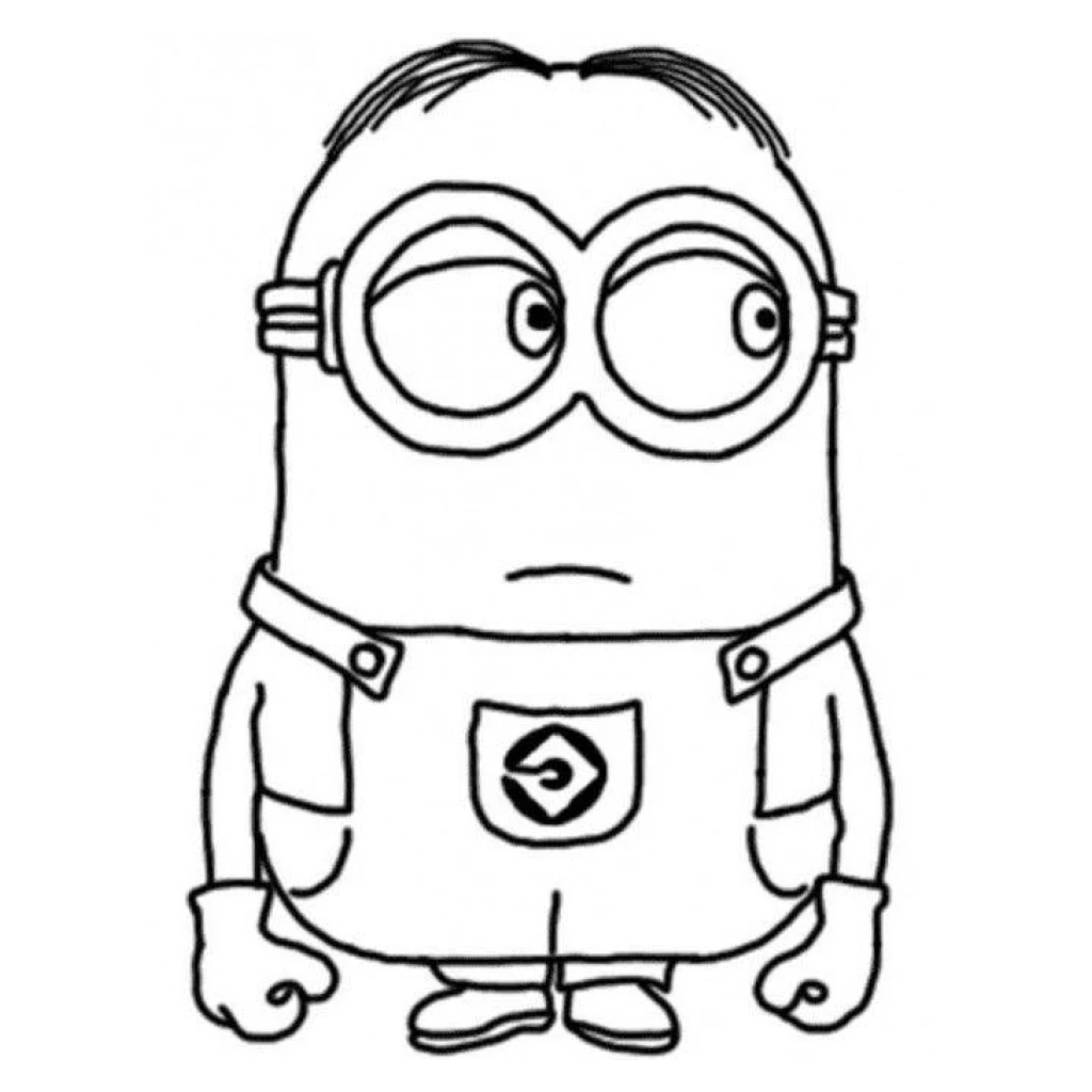 Desenho de Minion para colorir e imprimir grátis