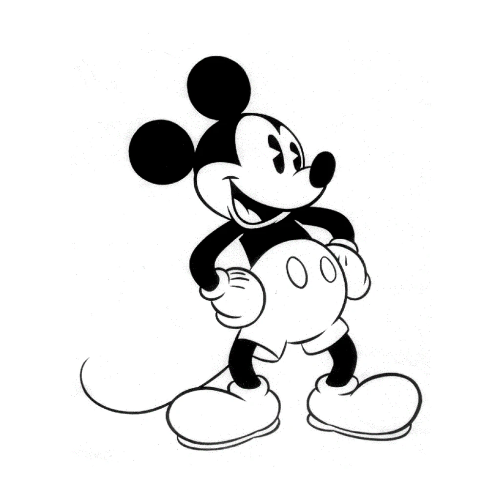 Desenho de Mickey Mouse para colorir e imprimir grátis