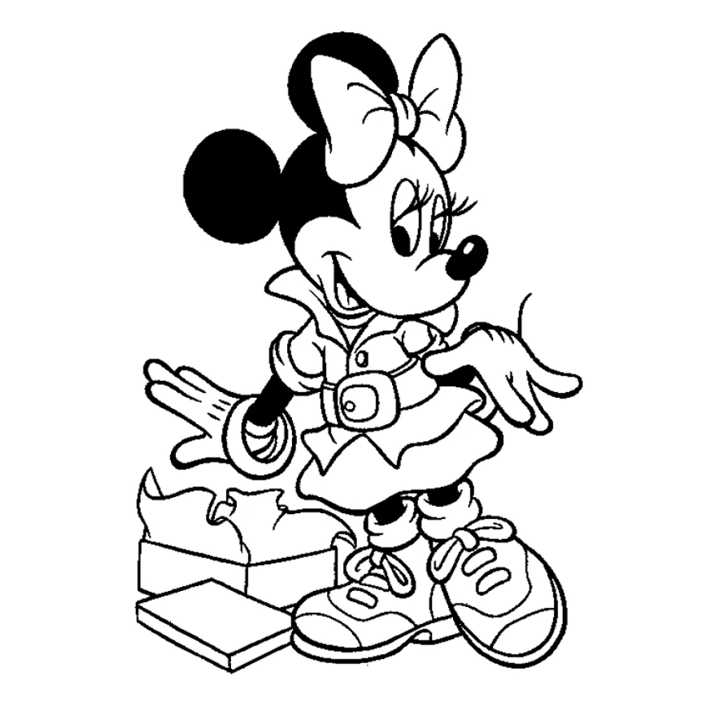 Dibujo de Minnie para colorear e imprimir gratis