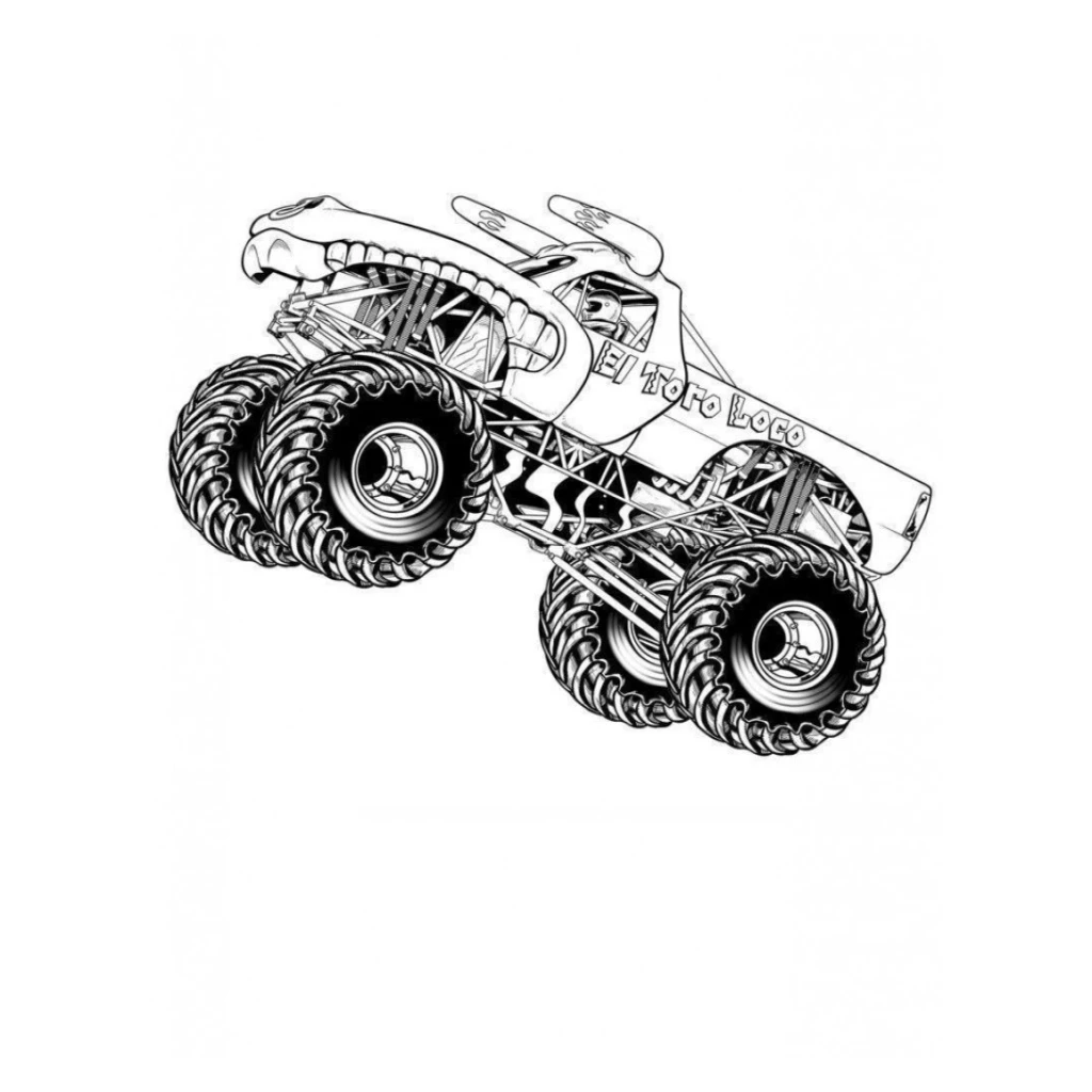 Desenho de Monster Truck El Toro Loco para colorir e imprimir grátis
