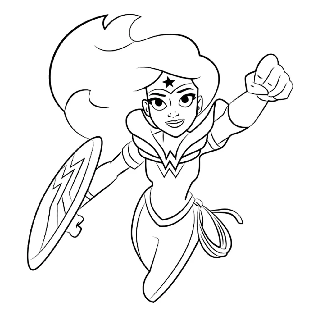 Wonder Woman coloring page to print for free