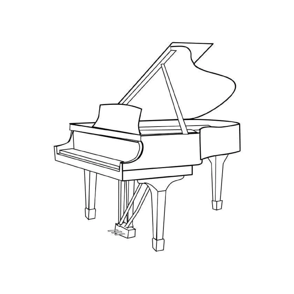 Desenho de Piano para colorir e imprimir grátis