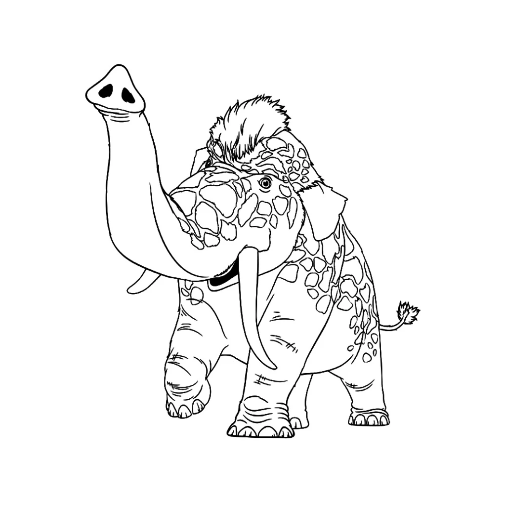Desenho de Elefante Divertido para colorir e imprimir grátis