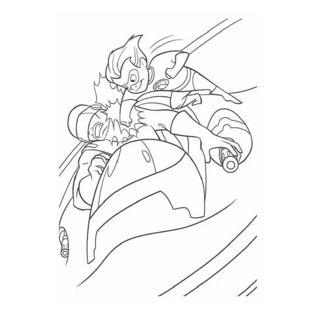 Desenho de SuperHeróis Em Ação para colorir e imprimir grátis