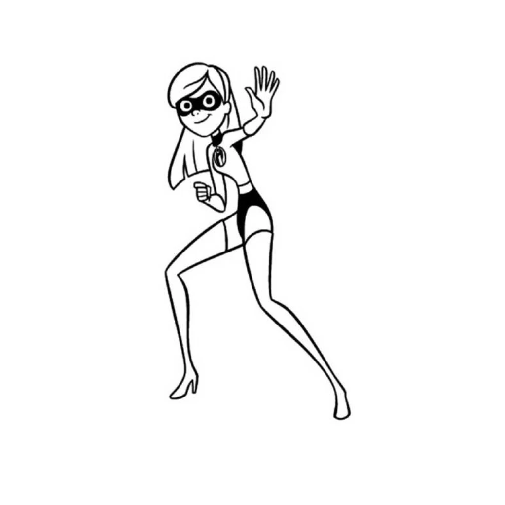 Desenho de SuperHeroína para colorir e imprimir grátis