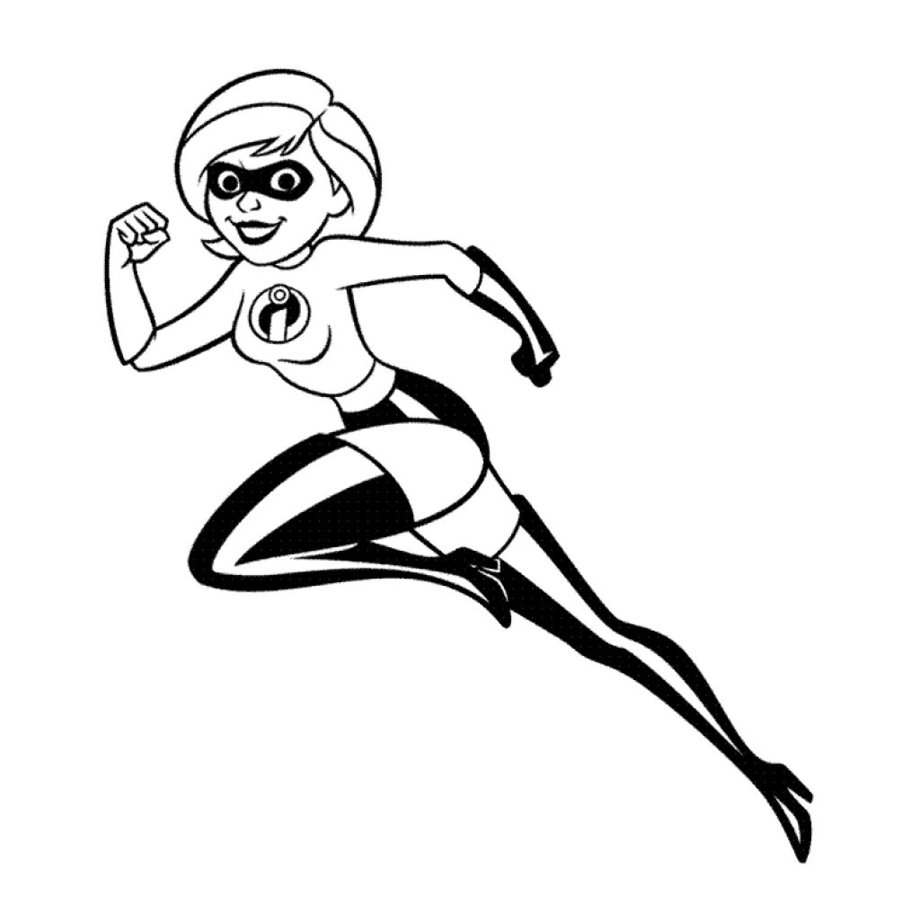 Desenho de SuperHeroína para colorir e imprimir grátis