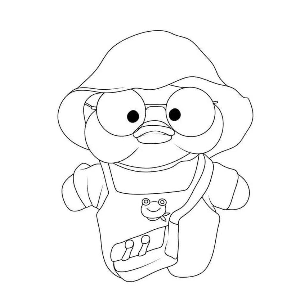 Desenho de Paper Duck Engraçado para colorir e imprimir grátis