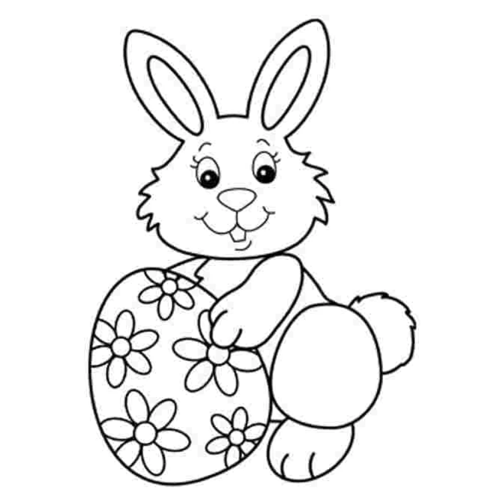 Desenho de Coelho Da Páscoa para colorir e imprimir grátis