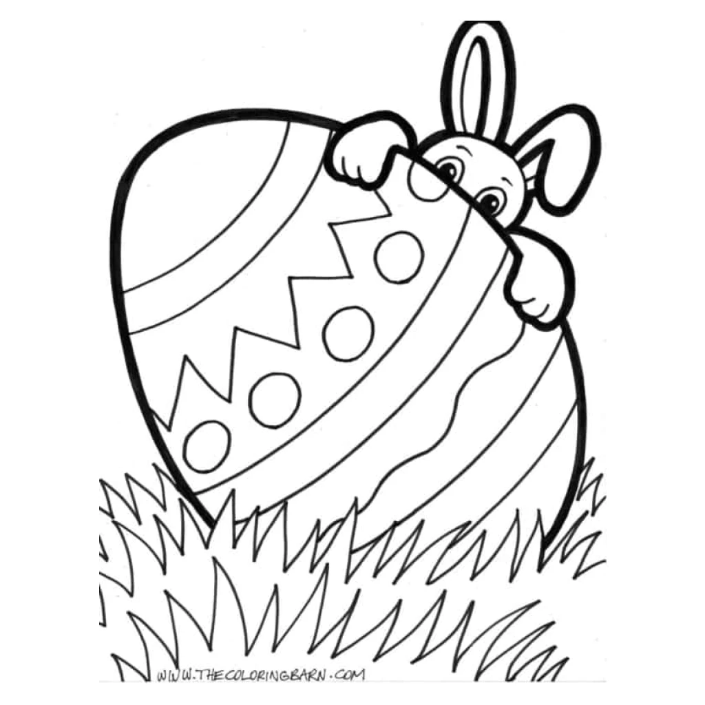 Desenho de Páscoa para colorir e imprimir grátis