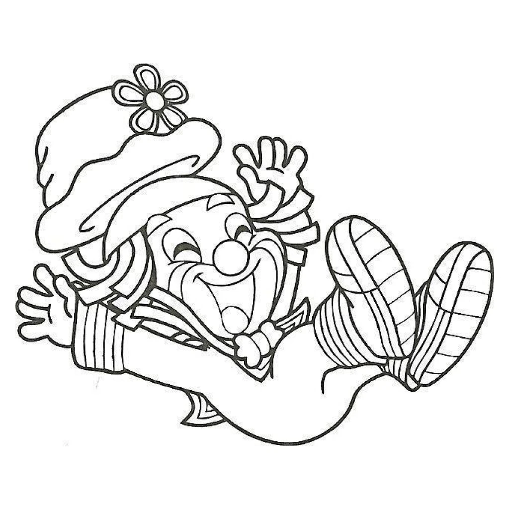 Desenho de Palhaço Divertido para colorir e imprimir grátis
