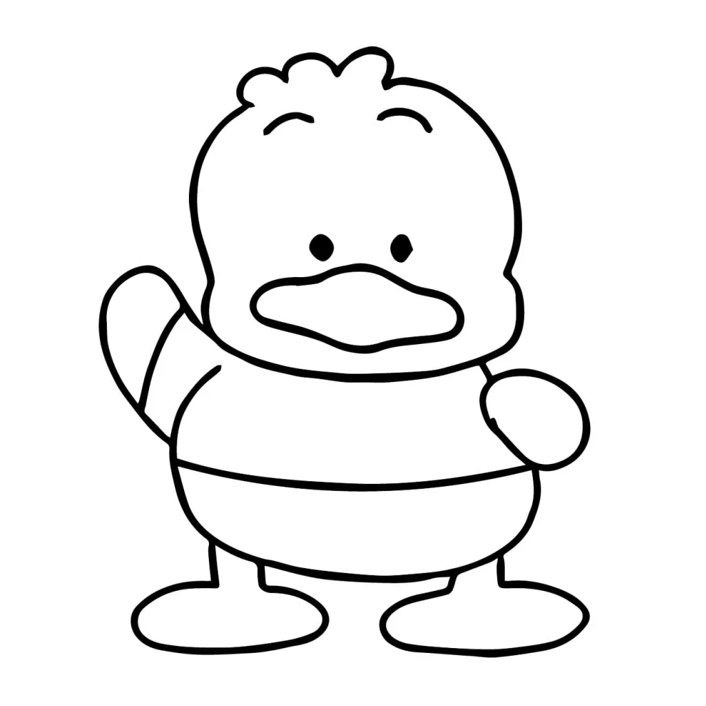 Desenho de Pato Pekkle para colorir e imprimir grátis
