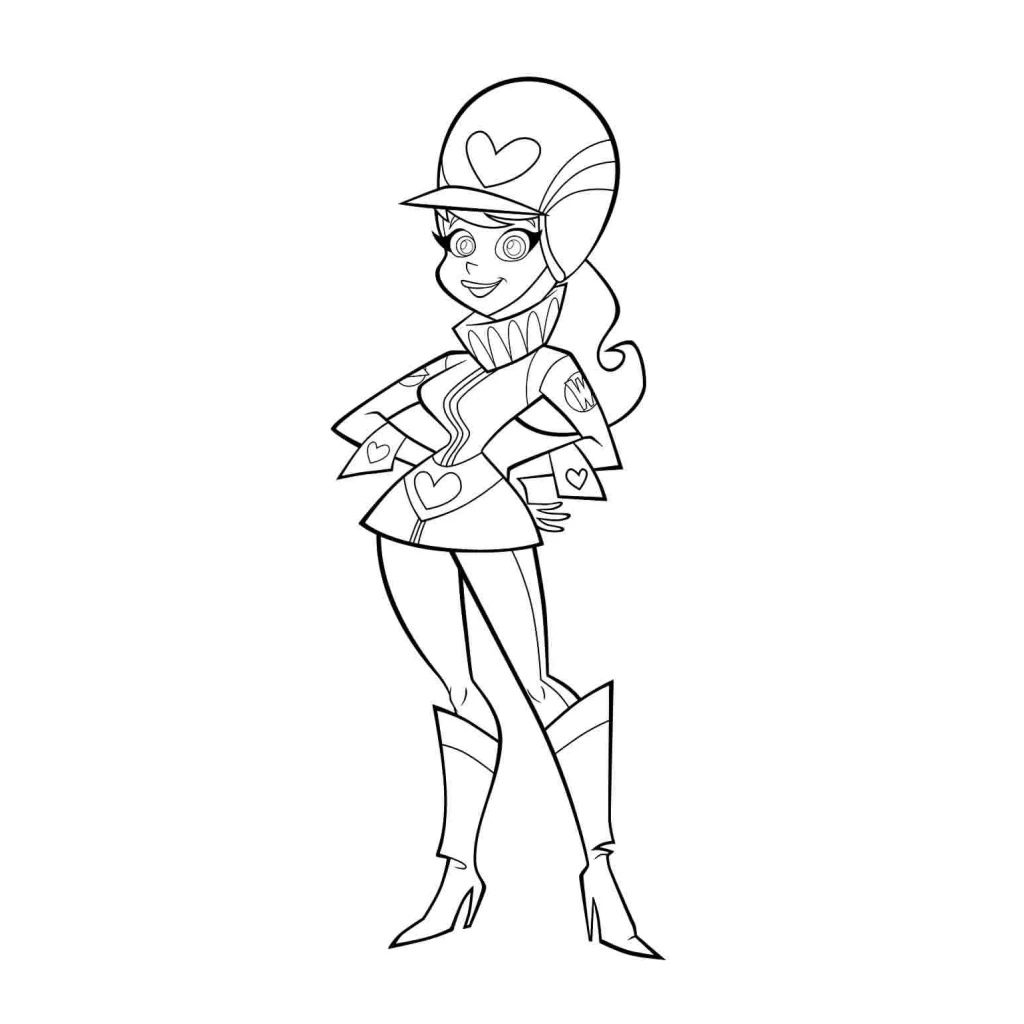 Penelope Pitstop coloring page to print for free