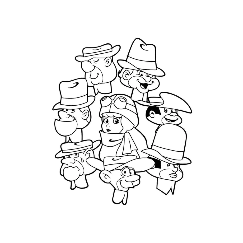 Desenho de Penélope Charmosa  Corrida Maluca para colorir e imprimir grátis