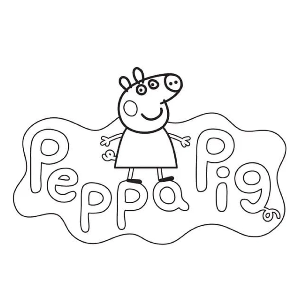 Desenho de Peppa Pig para colorir e imprimir grátis