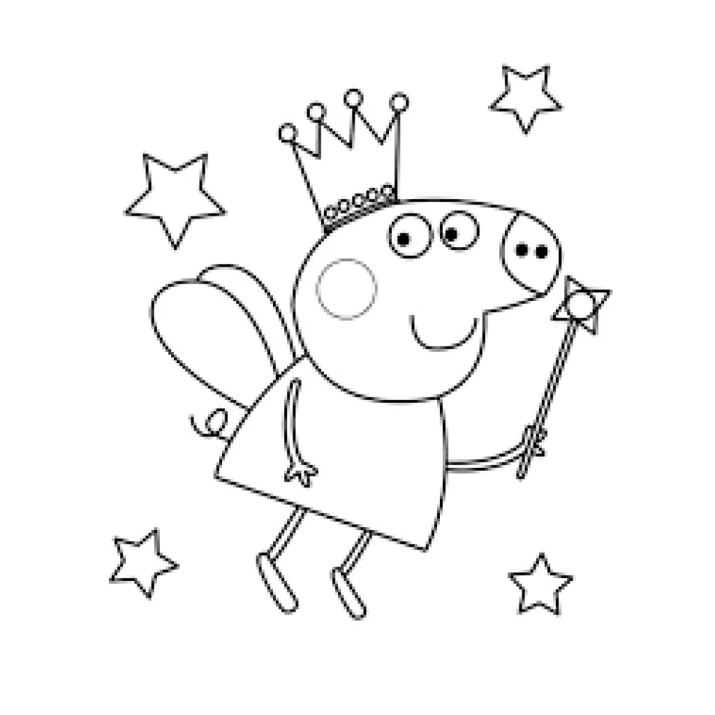 Desenho de Fada Peppa para colorir e imprimir grátis