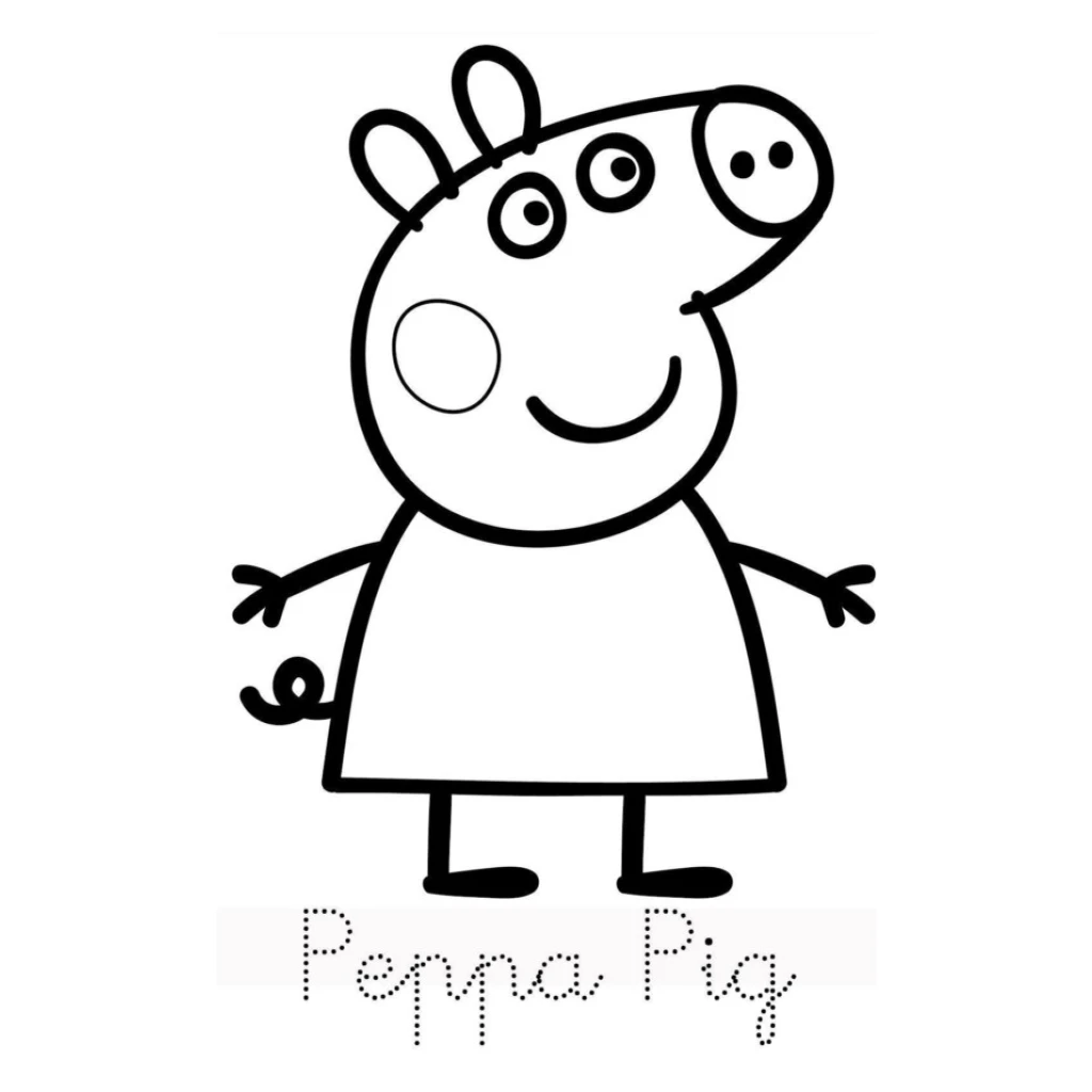 Peppa Pig coloring page to print for free