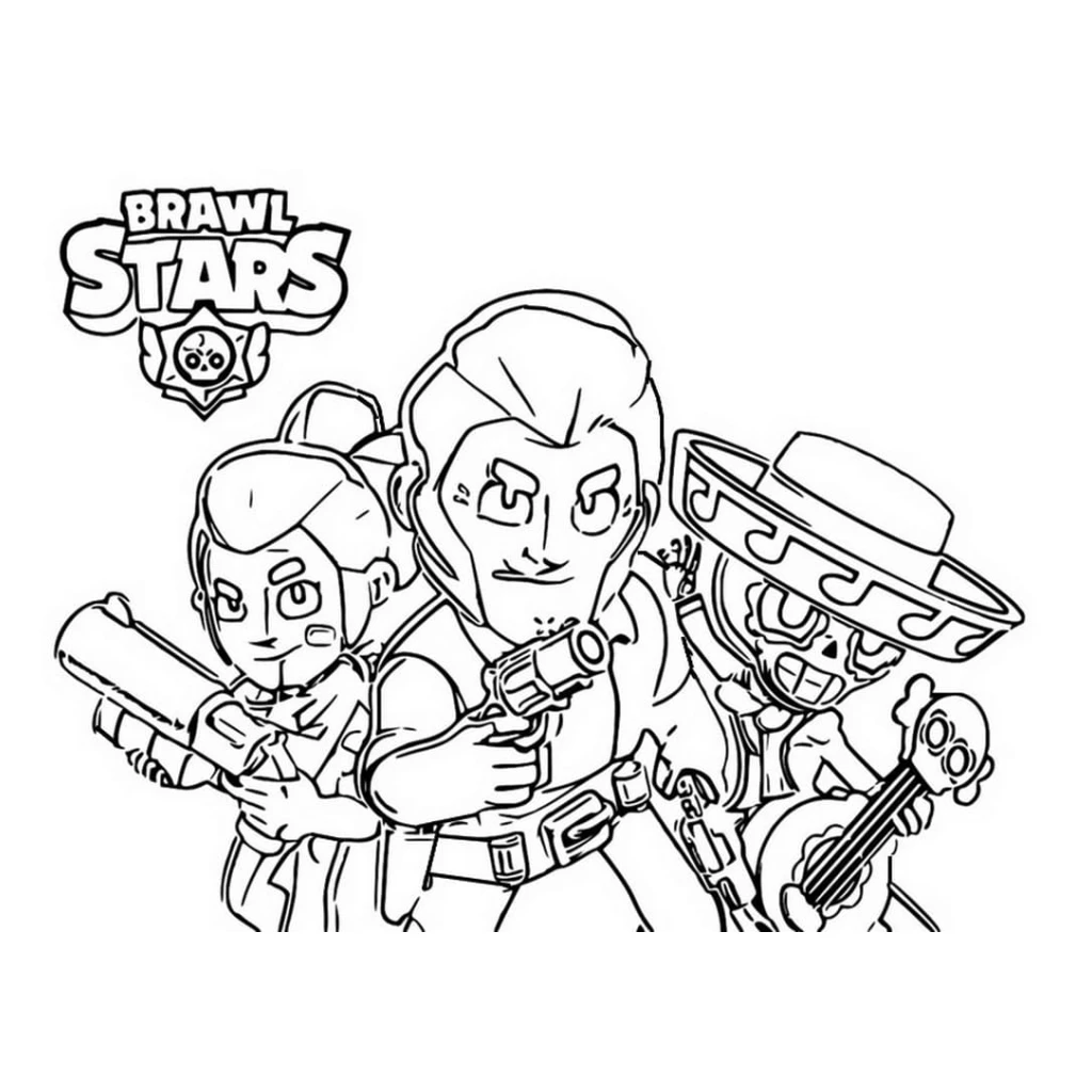 Desenho de Personagens De Brawl Stars para colorir e imprimir grátis