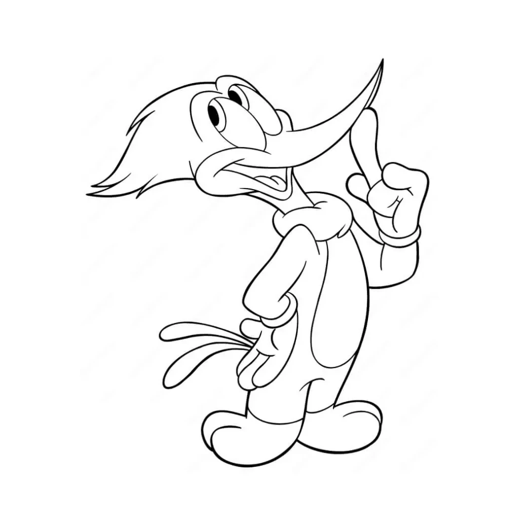 Desenho de PicaPau para colorir e imprimir grátis
