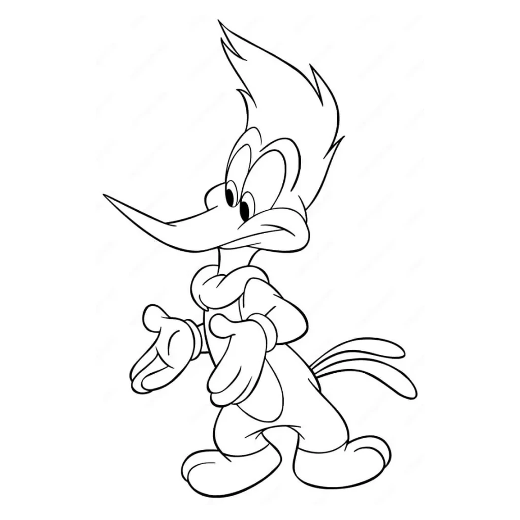 Desenho de PicaPau para colorir e imprimir grátis