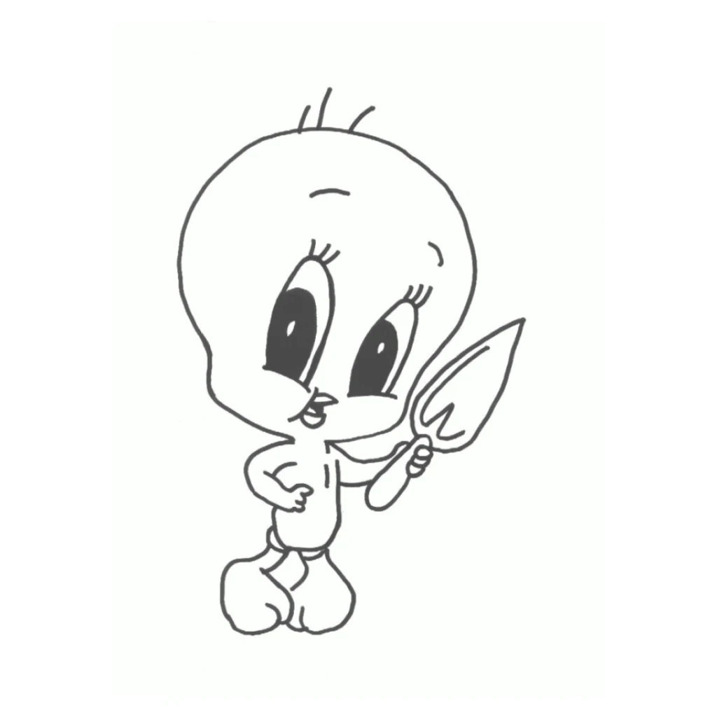 Desenho de PiuPiu para colorir e imprimir grátis