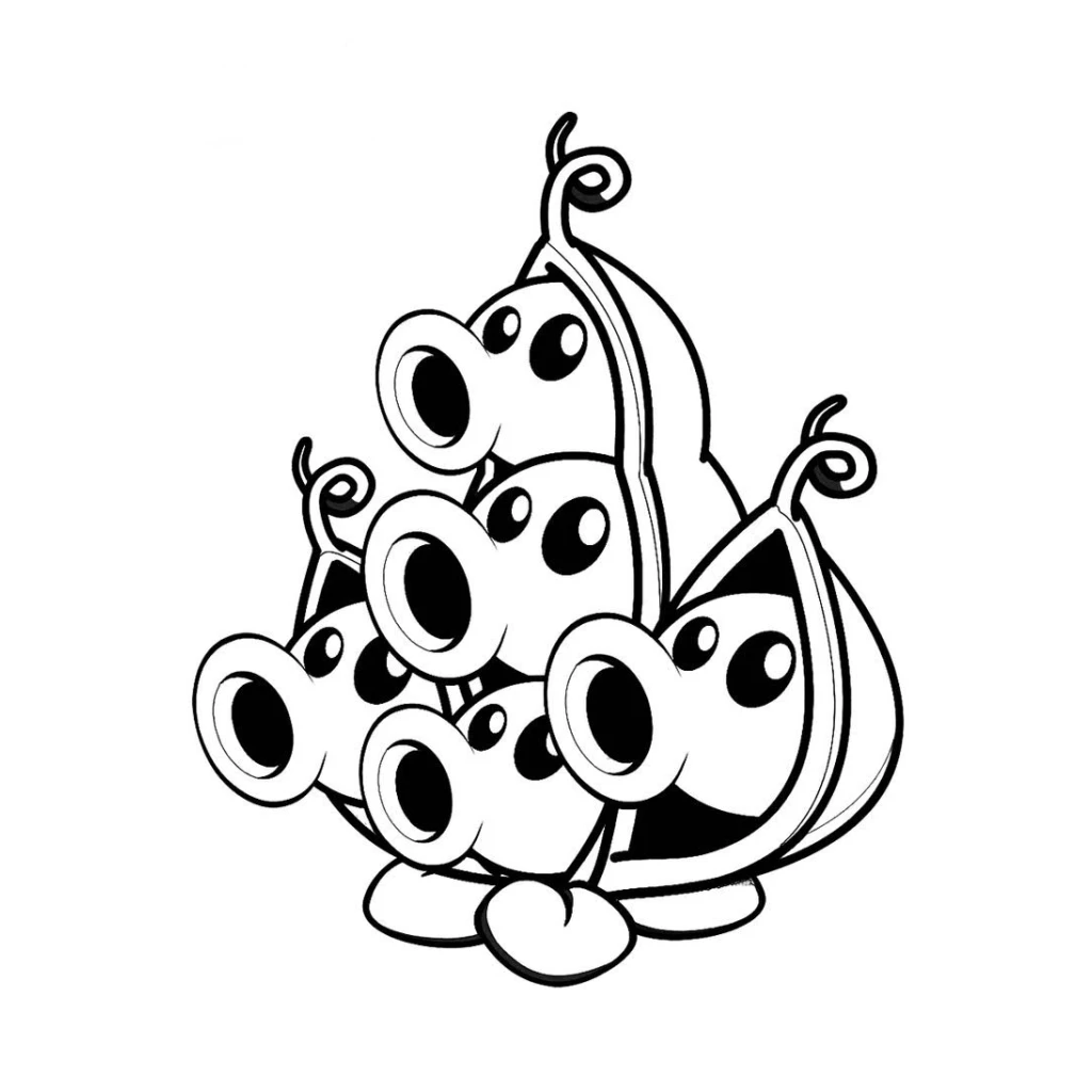 Desenho de Plantas Vs. Zumbis para colorir e imprimir grátis