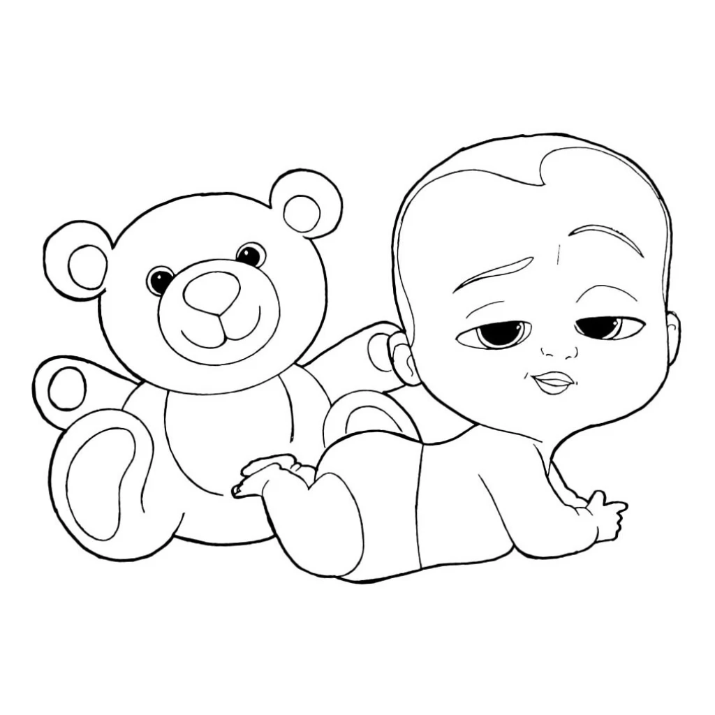 Boss Baby coloring page to print for free