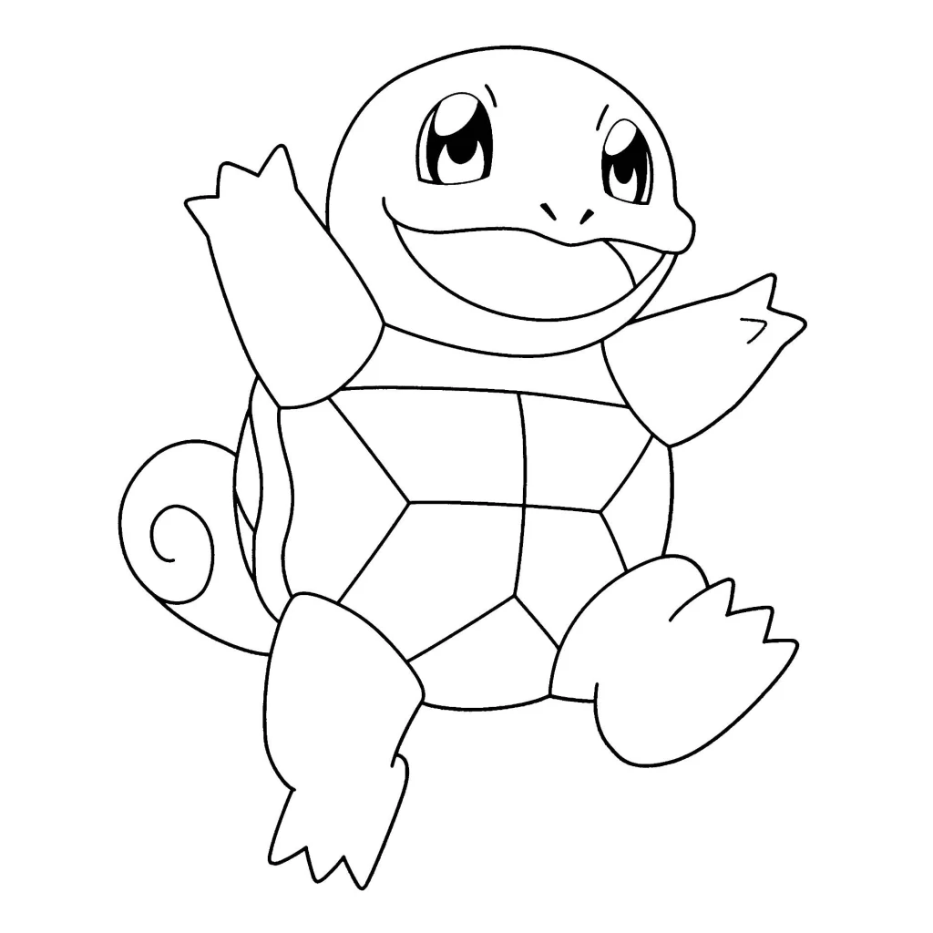 Desenho de Squirtle para colorir e imprimir grátis
