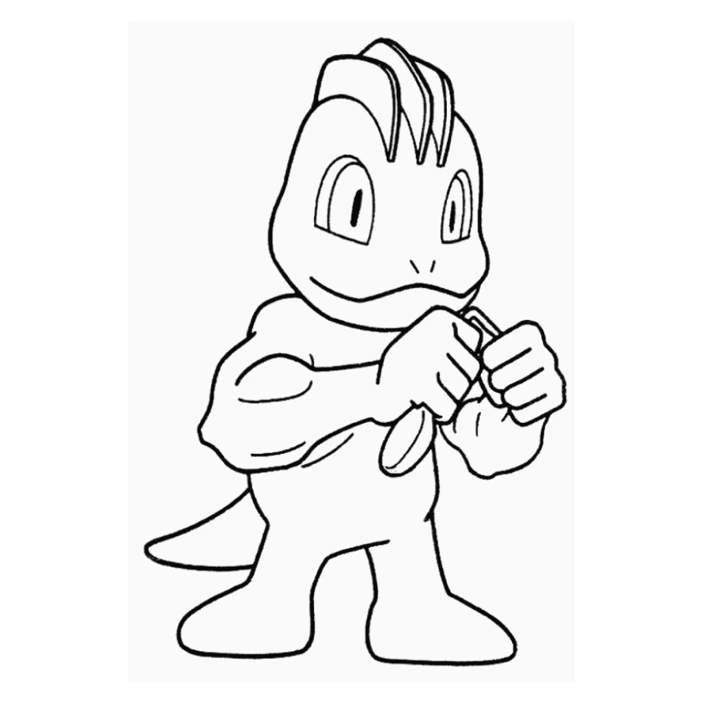 Desenho de Pokémon Machoke para colorir e imprimir grátis