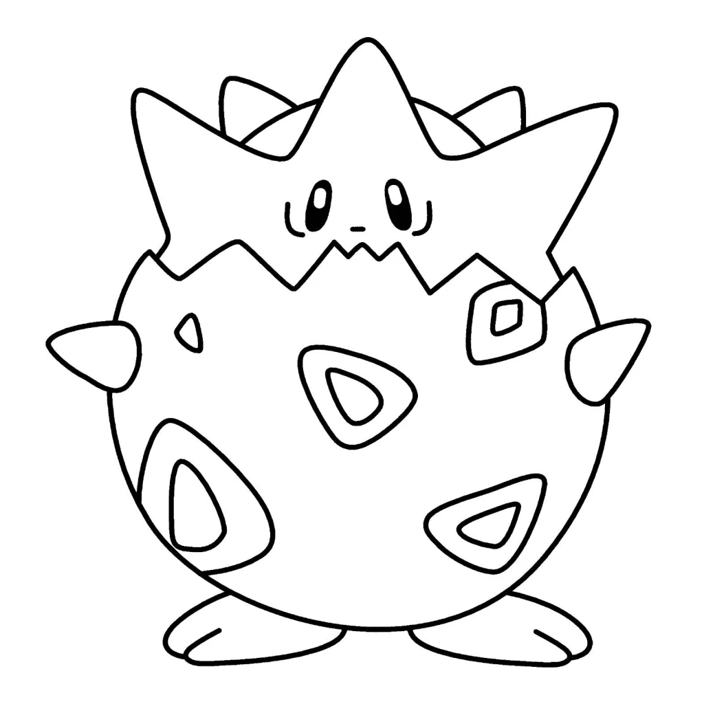 Desenho de Pokémon  Togepi para colorir e imprimir grátis