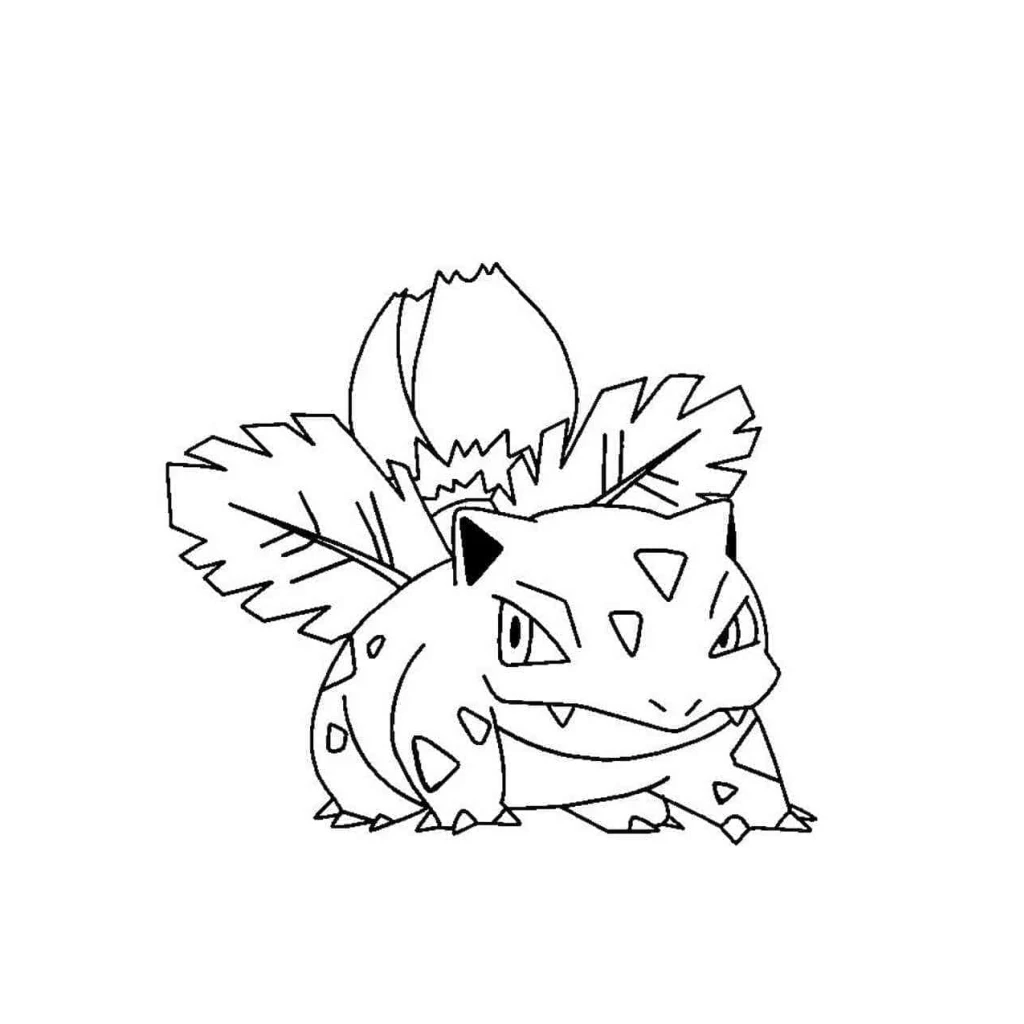 Desenho de Pokémon Ivysaur para colorir e imprimir grátis