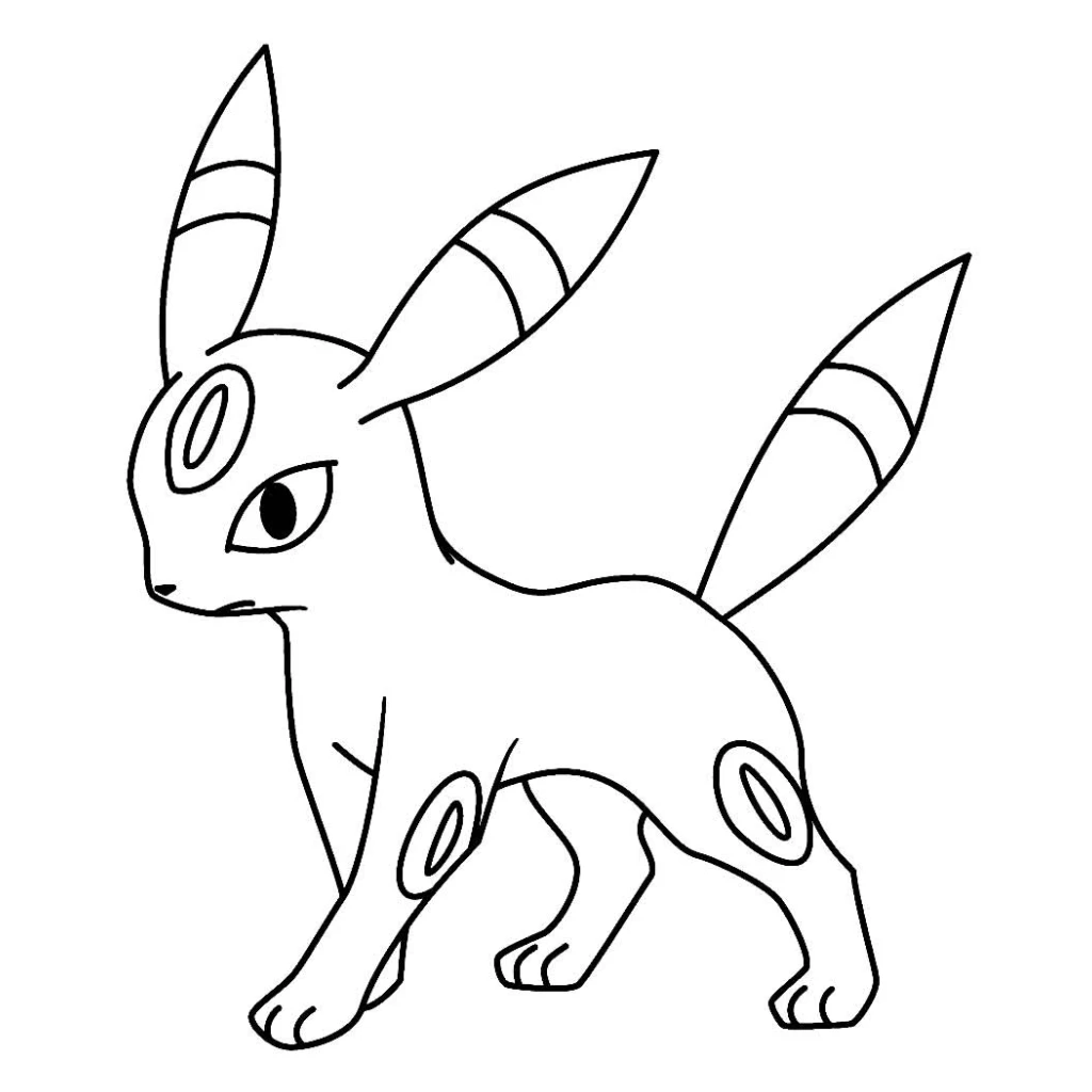 Desenho de Pokémon  Umbreon para colorir e imprimir grátis