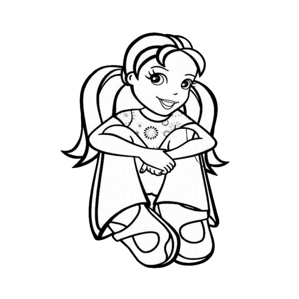 Desenho de Polly Pocket para colorir e imprimir grátis