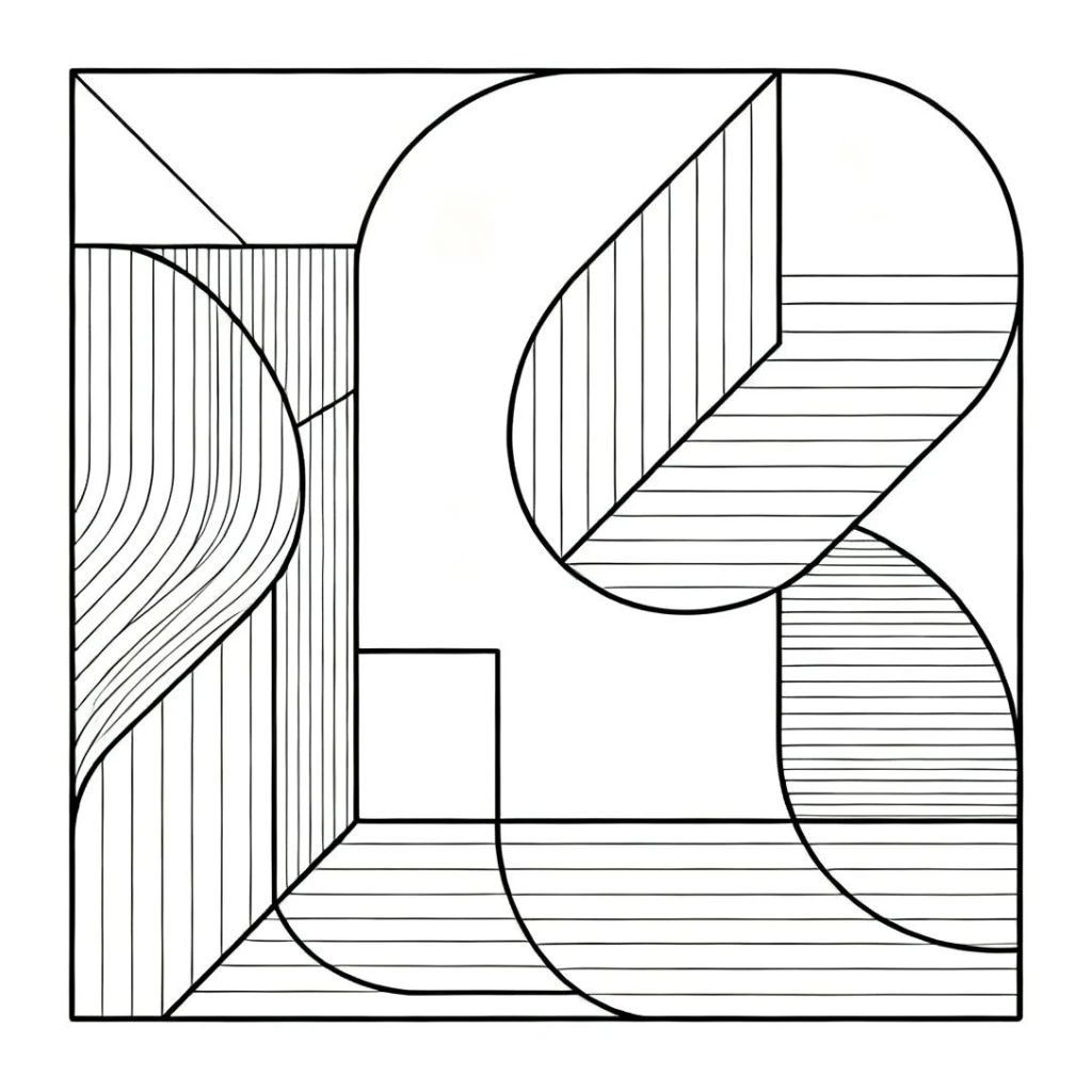 Desenho de Quadro arte Abstrata para colorir e imprimir grátis