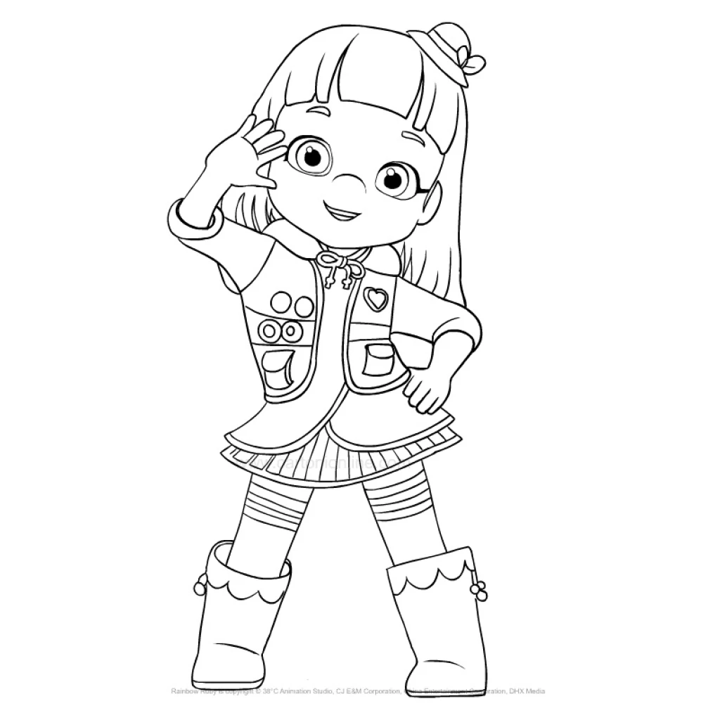 Desenho de Ruby Do ArcoÍris para colorir e imprimir grátis
