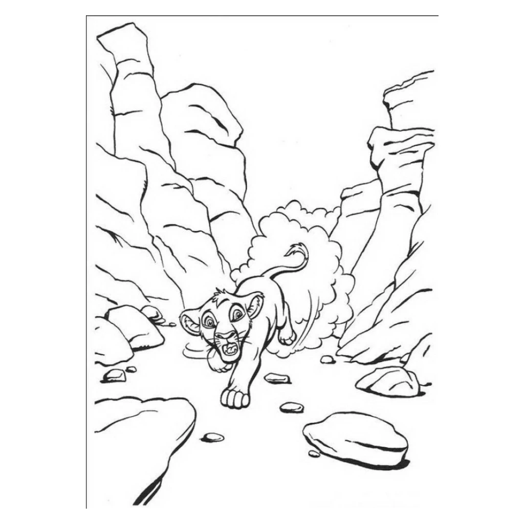 Desenho de Leão  Rei Leão para colorir e imprimir grátis