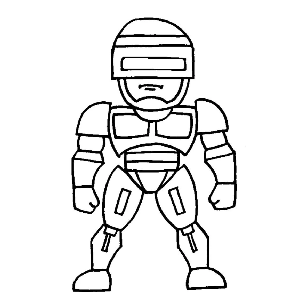 Desenho de Robocop para colorir e imprimir grátis