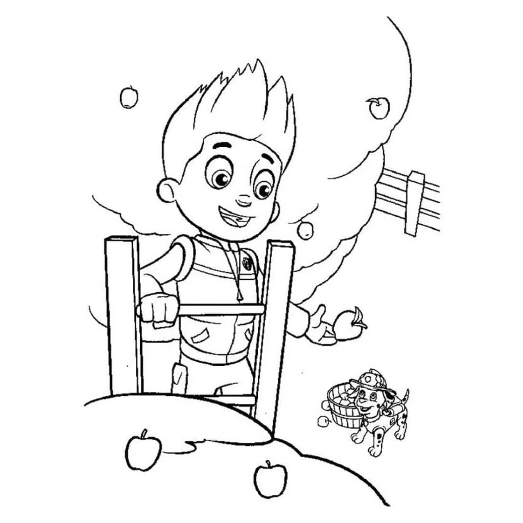 Desenho de Ryder E Marshall Da Patrulha Canina para colorir e imprimir grátis