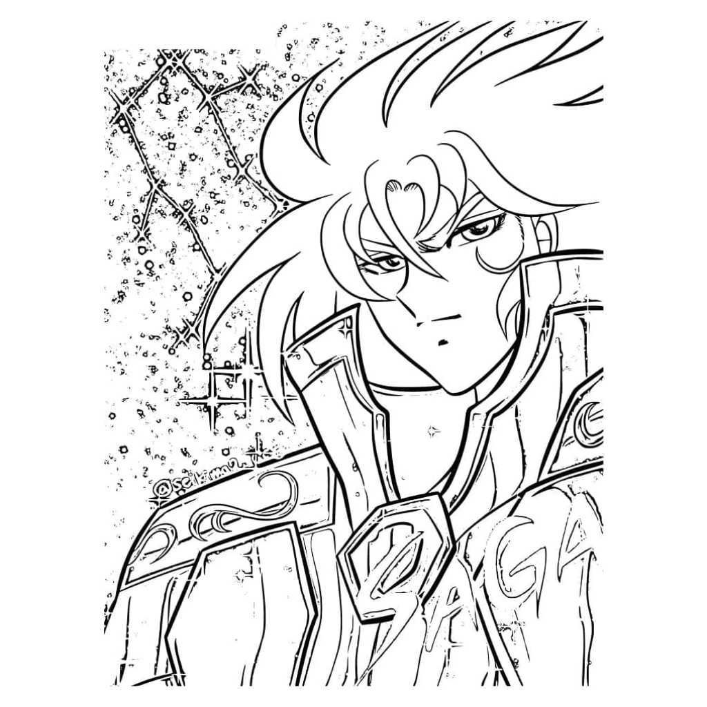 Knight Saga coloring page to print for free