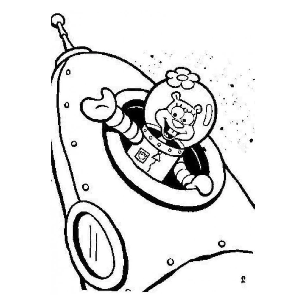 Sandy Cheeks coloring page to print for free