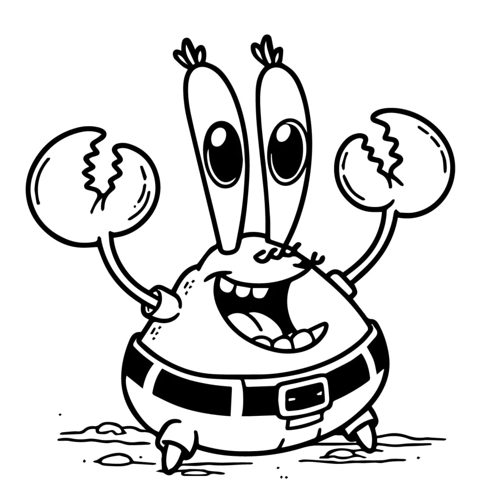 Desenho de Sirigueijo Rindo para colorir e imprimir grátis